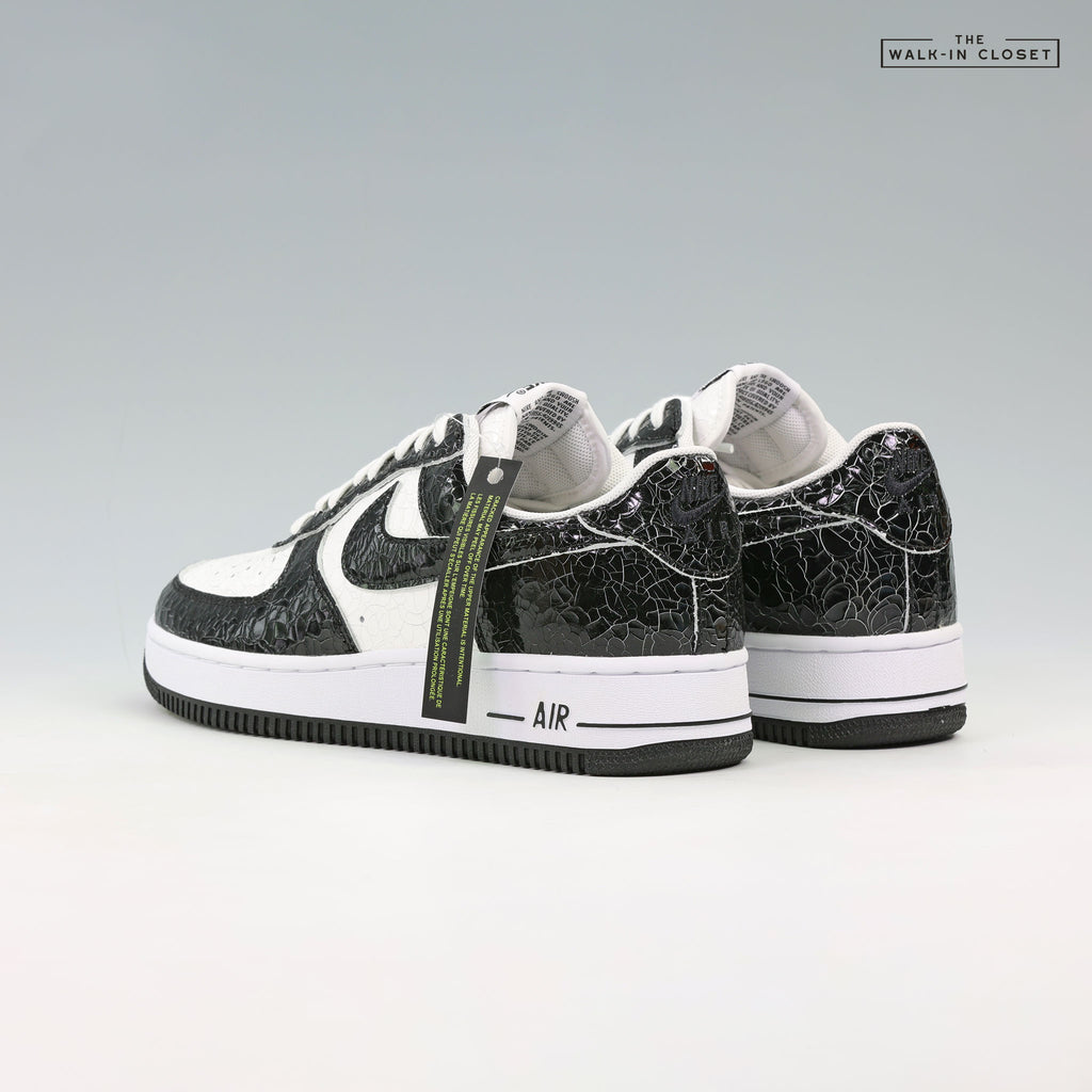 NIKE AIR FORCE 1 '07 'CRACKED LEATHER BLACL' MENS SNEAKERS - JA0248-300