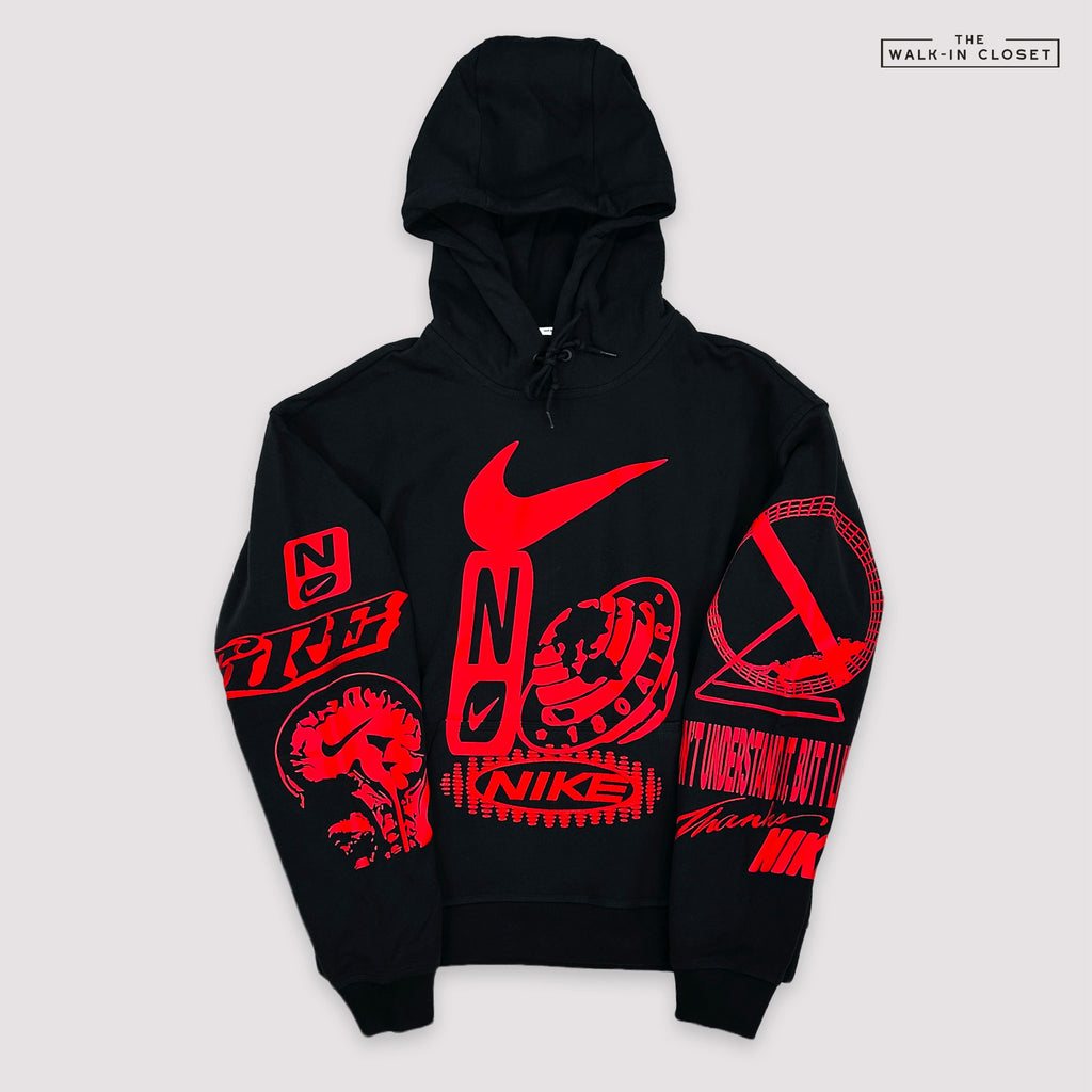 NIKE SPORTSWEAR MENS GRAPHIC FLEECE HOODIE - IO2254-010