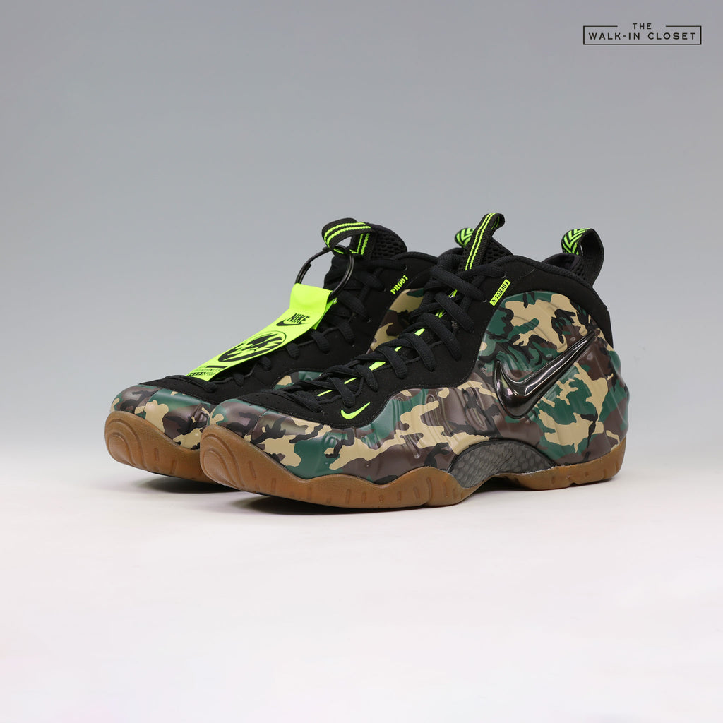 NIKE AIR FOAMPOSITE PRO GREEN CAMO MENS SNEAKERS IM5204-001