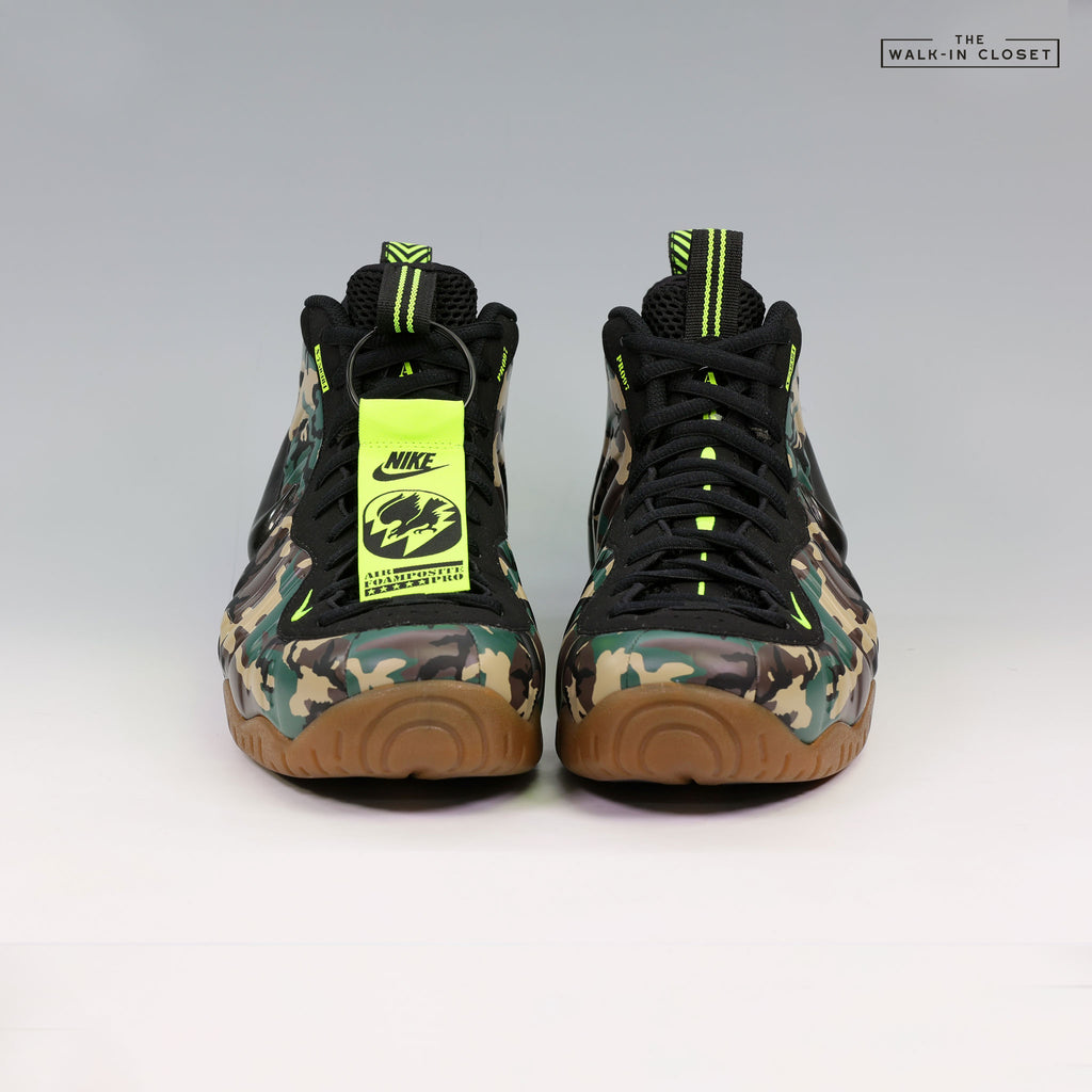 NIKE AIR FOAMPOSITE PRO GREEN CAMO MENS SNEAKERS IM5204-001