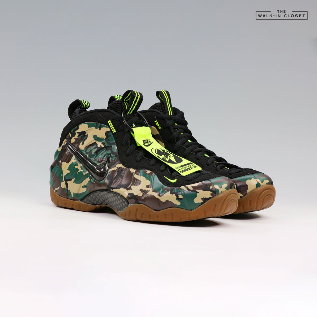 NIKE AIR FOAMPOSITE PRO GREEN CAMO MENS SNEAKERS IM5204-001