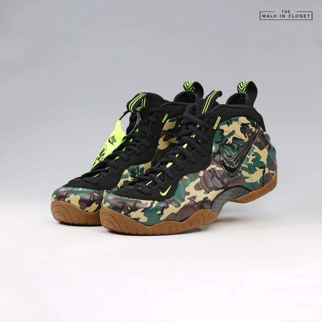 NIKE AIR FOAMPOSITE PRO GREEN CAMO MENS SNEAKERS IM5204-001