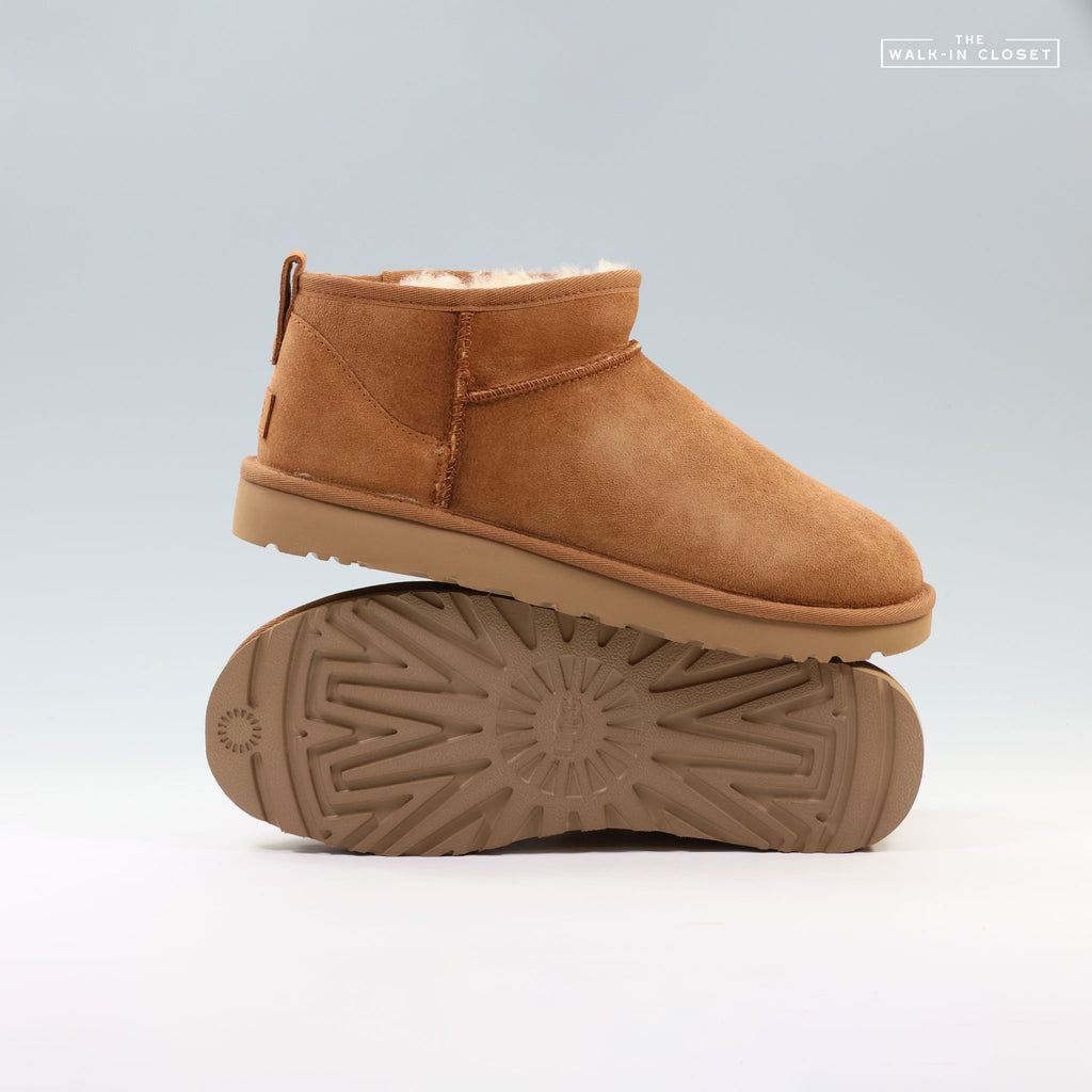 UGG WOMENS CLASSIC ULTRA MINI BOOT "CHESTNUT" - 1116109