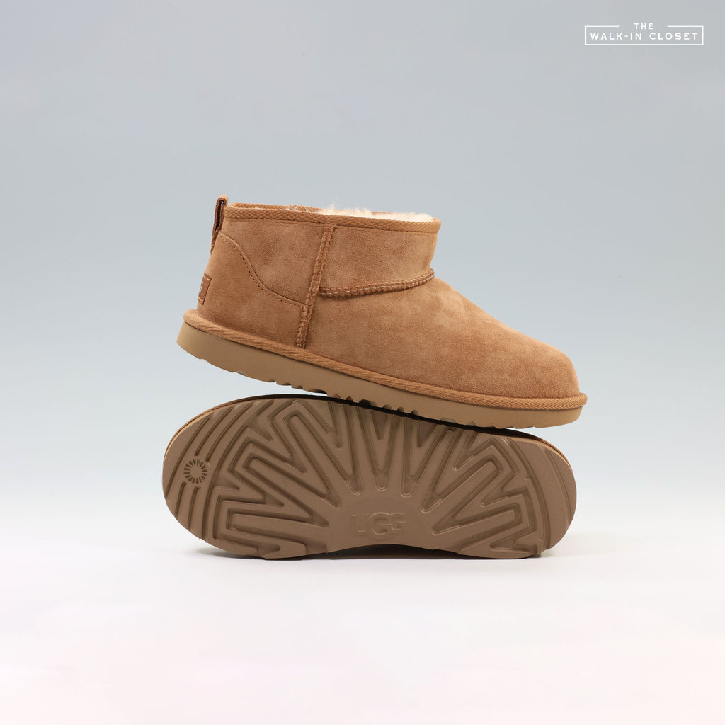 UGG KIDS CLASSIC ULTRA MINI BOOTS "CHESTNUT" - 11130750K