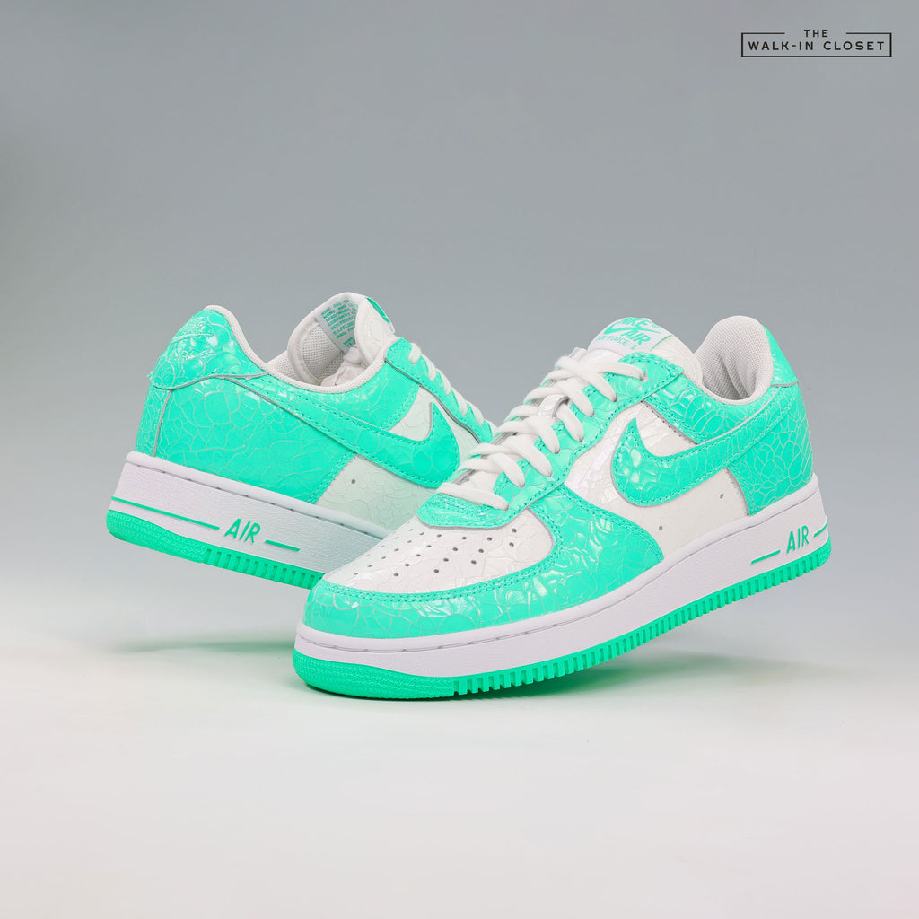 NIKE AIR FORCE 1 '07 LOW 'CRACKED LEATHER MENTA' MENS SNEAKERS -  JA0248-001