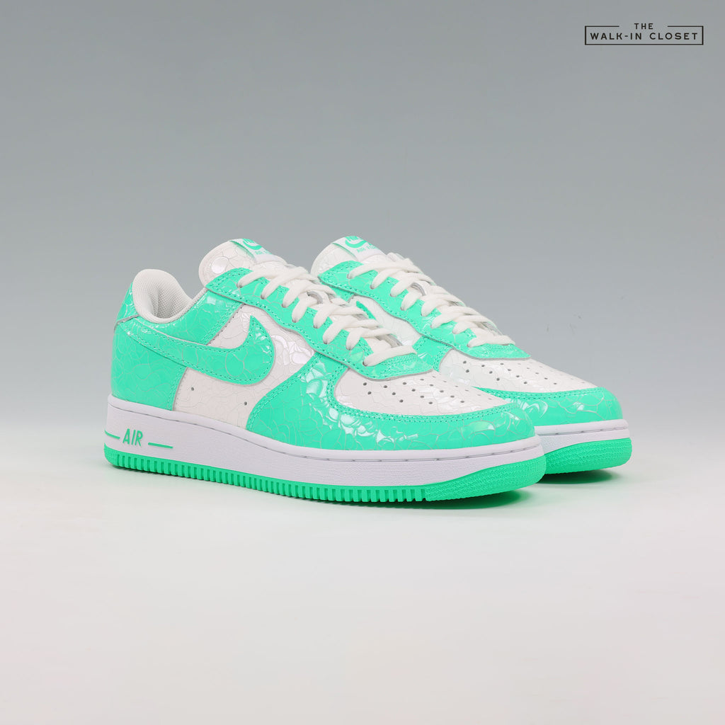 NIKE AIR FORCE 1 '07 LOW 'CRACKED LEATHER MENTA' MENS SNEAKERS -  JA0248-001