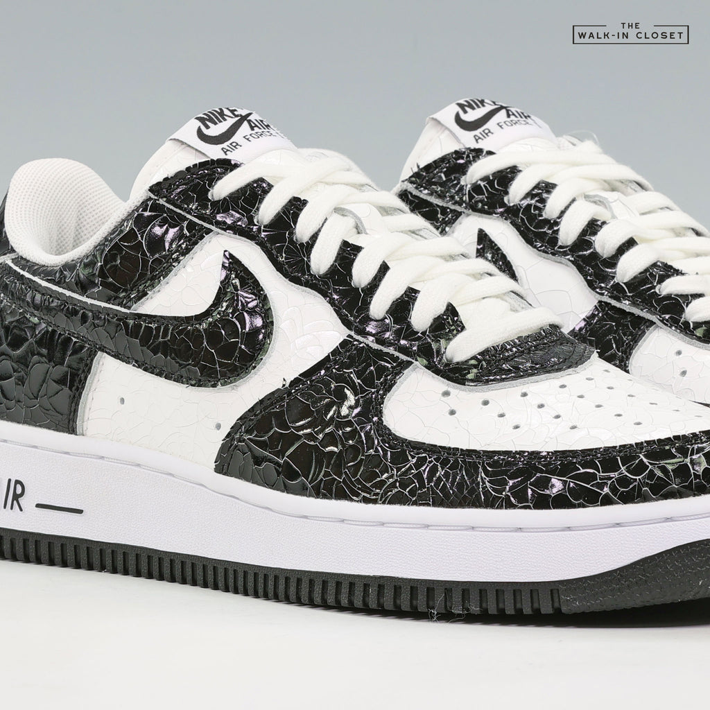 NIKE AIR FORCE 1 '07 'CRACKED LEATHER BLACL' MENS SNEAKERS - JA0248-300