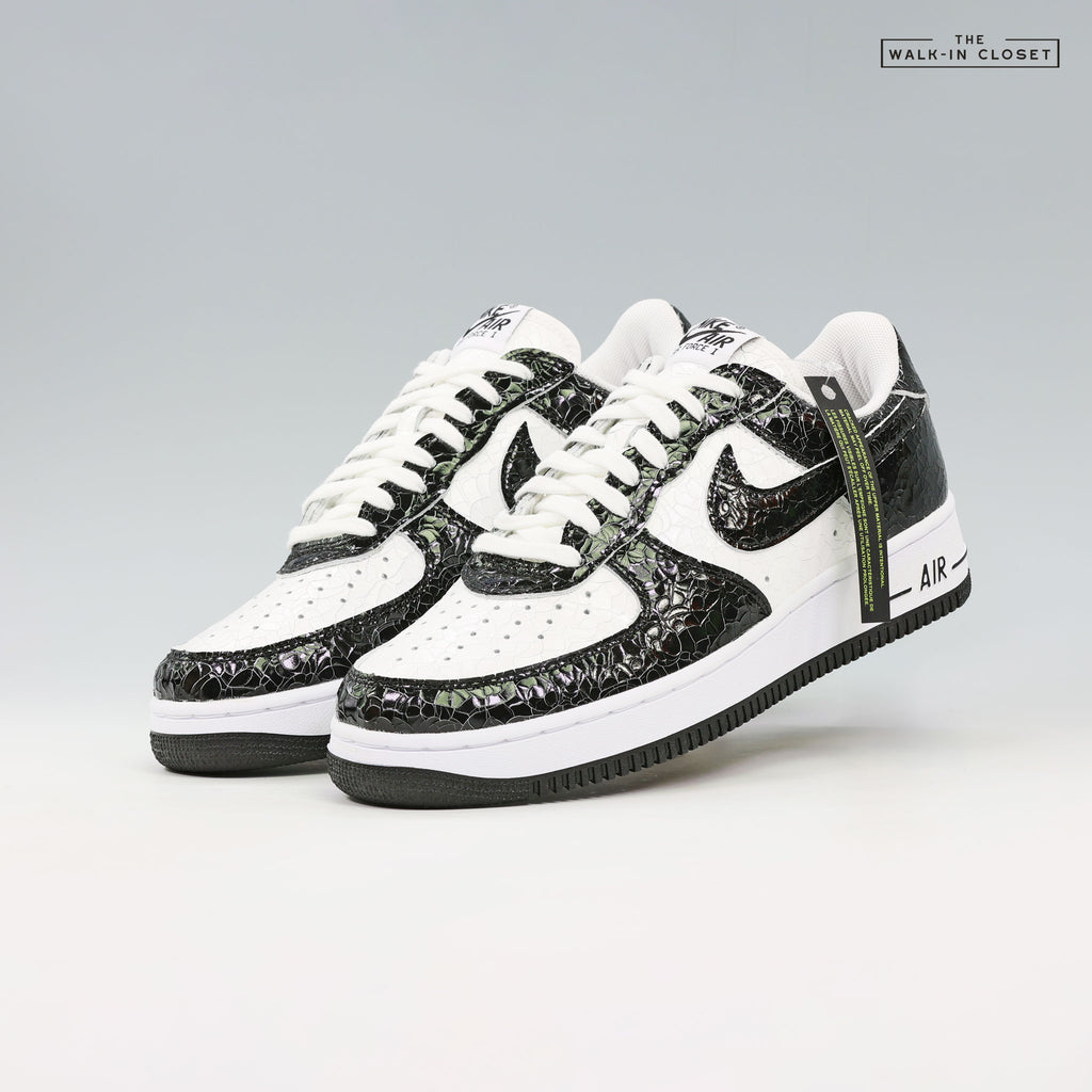NIKE AIR FORCE 1 '07 'CRACKED LEATHER BLACL' MENS SNEAKERS - JA0248-300