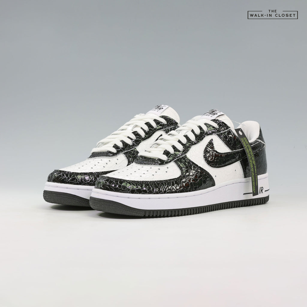NIKE AIR FORCE 1 '07 'CRACKED LEATHER BLACL' MENS SNEAKERS - JA0248-300
