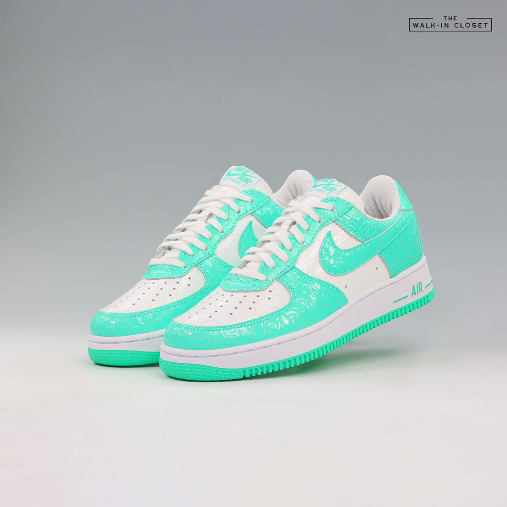 NIKE AIR FORCE 1 '07 LOW 'CRACKED LEATHER MENTA' MENS SNEAKERS -  JA0248-001