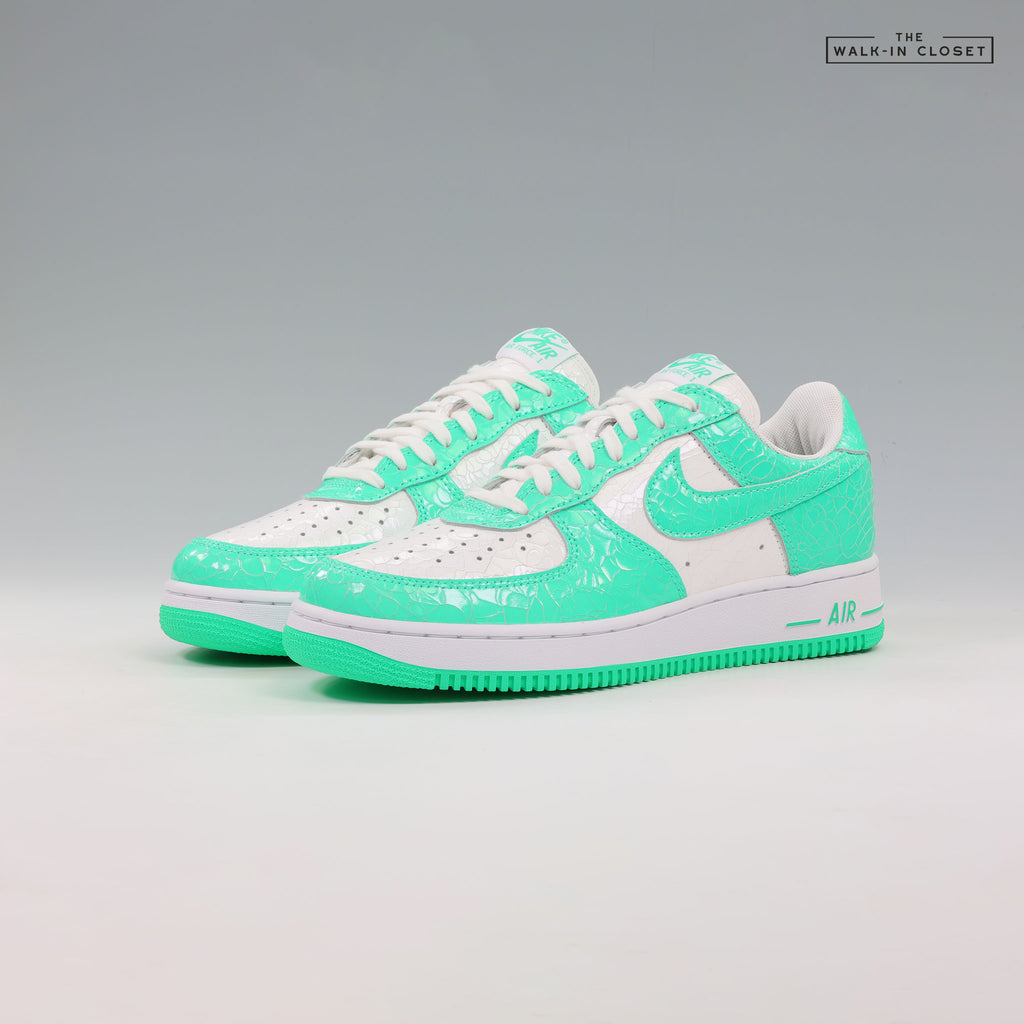 NIKE AIR FORCE 1 '07 LOW 'CRACKED LEATHER MENTA' MENS SNEAKERS -  JA0248-001