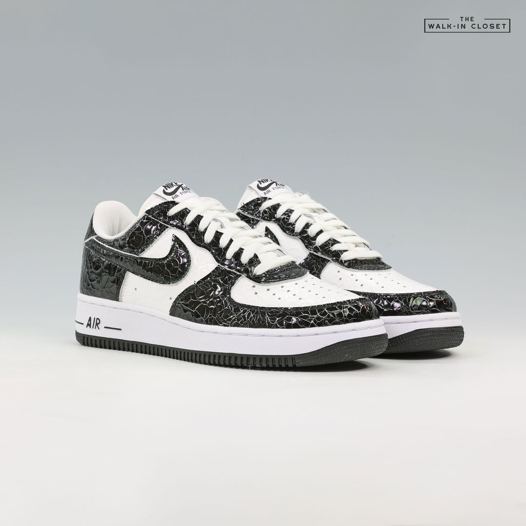 NIKE AIR FORCE 1 '07 'CRACKED LEATHER BLACL' MENS SNEAKERS - JA0248-300
