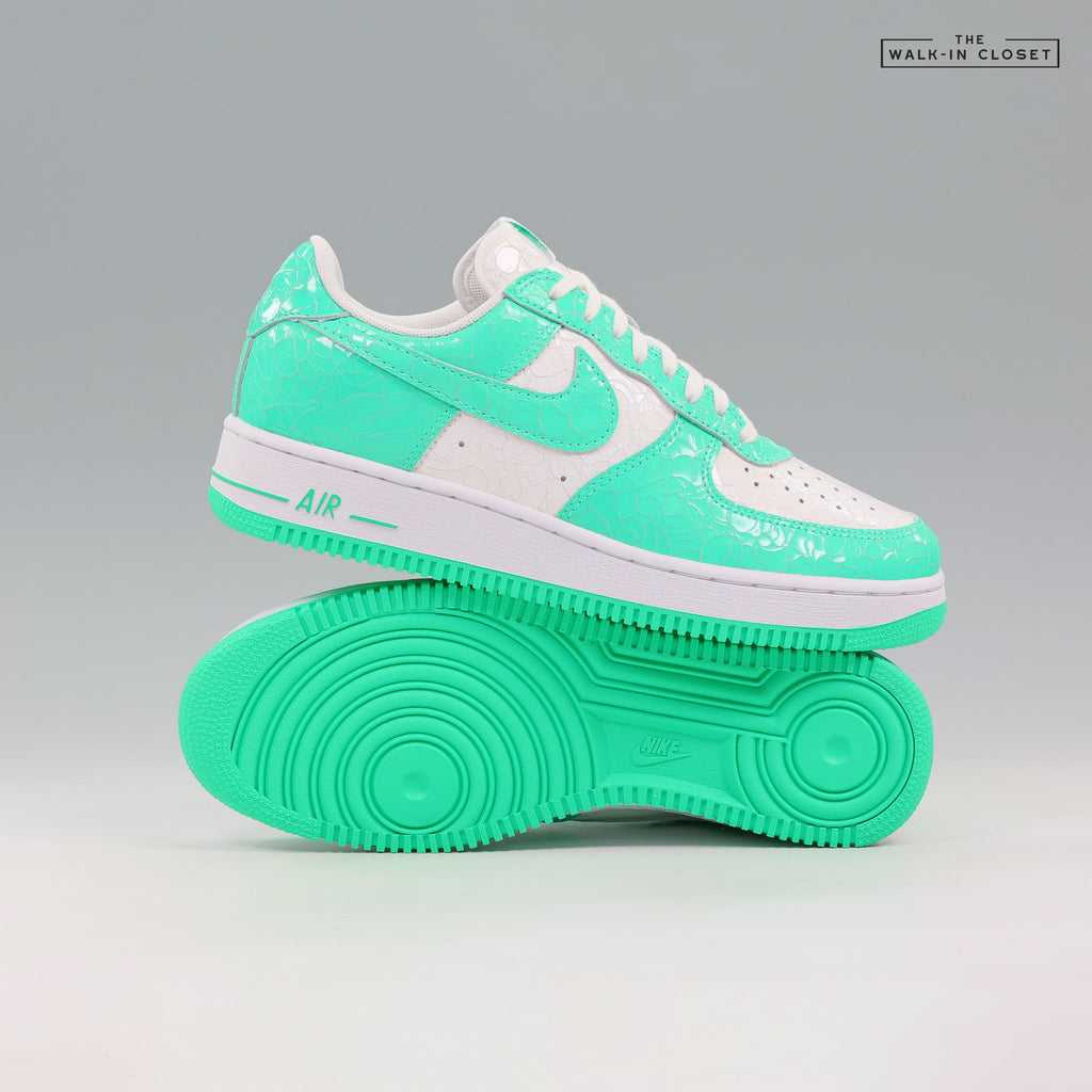 NIKE AIR FORCE 1 '07 LOW 'CRACKED LEATHER MENTA' MENS SNEAKERS -  JA0248-001