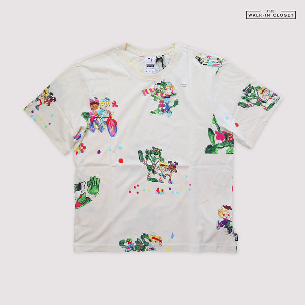 PUMA X KIDSUPER STUDIOS AOP TEE "WHISPER WHITE" - 598878-55